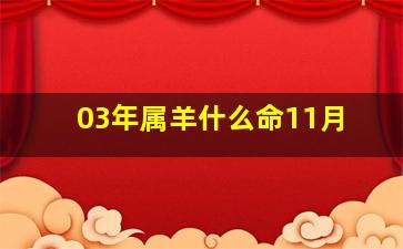 03年属羊什么命11月