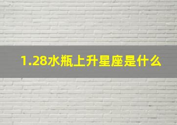 1.28水瓶上升星座是什么