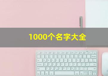 1000个名字大全