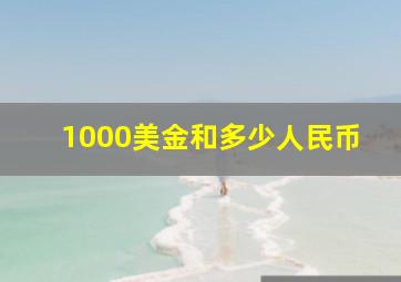 1000美金和多少人民币