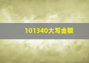 101340大写金额