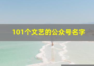 101个文艺的公众号名字