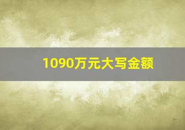 1090万元大写金额