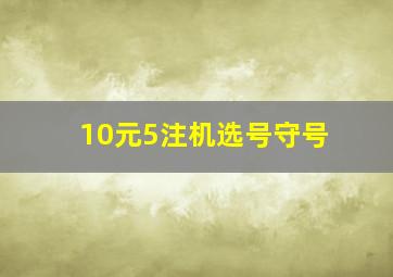 10元5注机选号守号