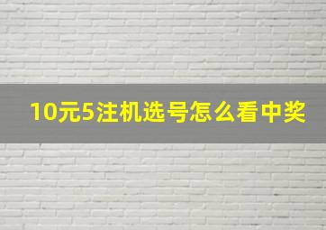 10元5注机选号怎么看中奖