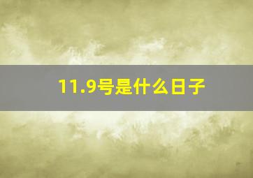 11.9号是什么日子