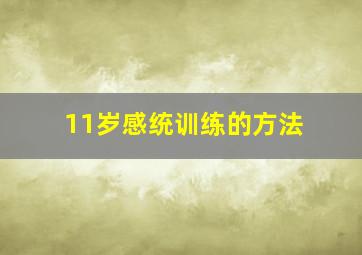 11岁感统训练的方法