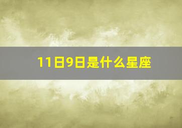 11日9日是什么星座