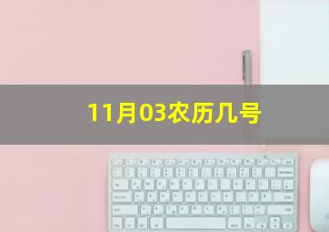 11月03农历几号