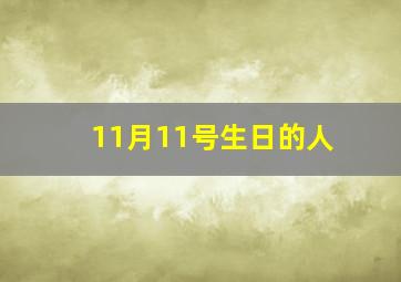 11月11号生日的人