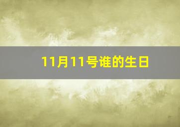 11月11号谁的生日