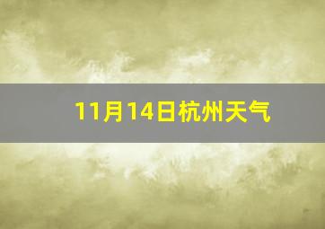 11月14日杭州天气