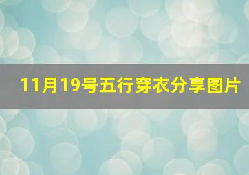 11月19号五行穿衣分享图片