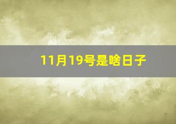 11月19号是啥日子