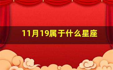 11月19属于什么星座