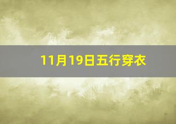 11月19日五行穿衣