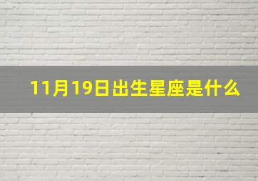 11月19日出生星座是什么