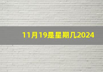 11月19是星期几2024