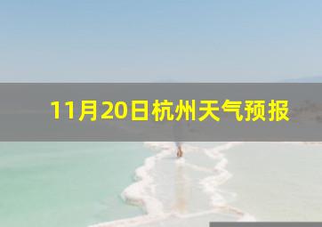 11月20日杭州天气预报