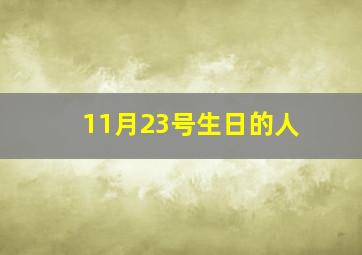 11月23号生日的人