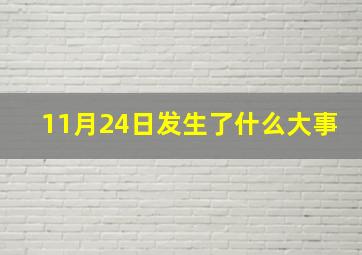 11月24日发生了什么大事