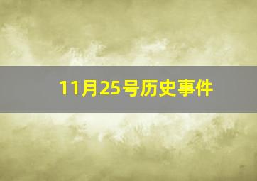 11月25号历史事件