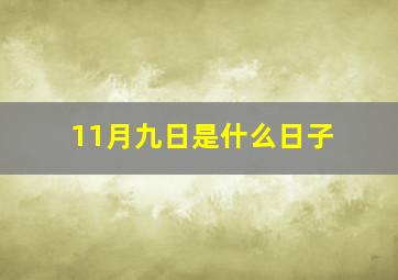 11月九日是什么日子