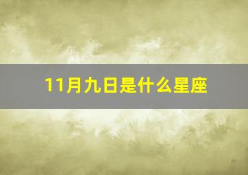 11月九日是什么星座