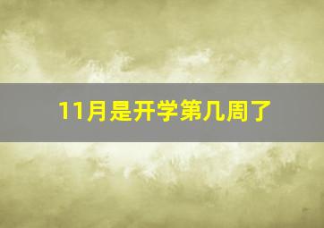 11月是开学第几周了