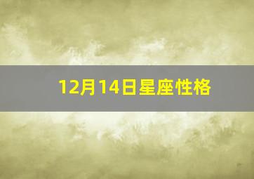 12月14日星座性格