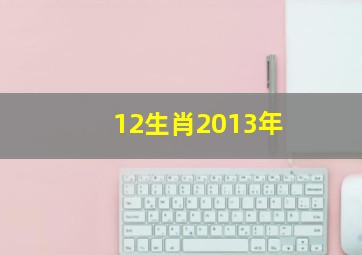 12生肖2013年