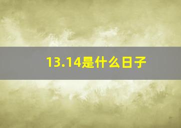 13.14是什么日子