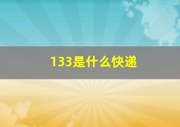 133是什么快递