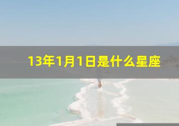 13年1月1日是什么星座