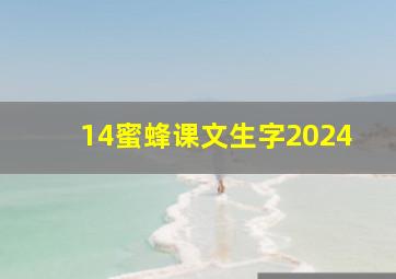 14蜜蜂课文生字2024