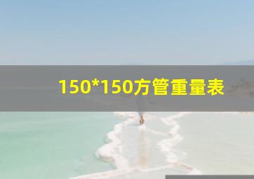 150*150方管重量表