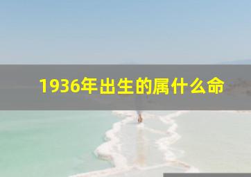 1936年出生的属什么命