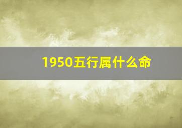 1950五行属什么命