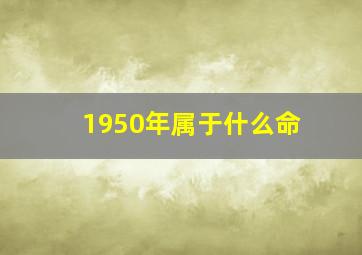 1950年属于什么命