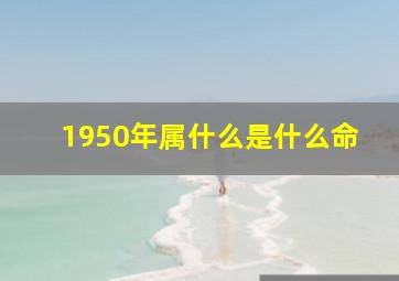 1950年属什么是什么命