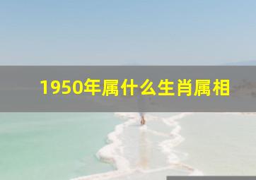 1950年属什么生肖属相