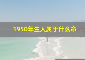 1950年生人属于什么命