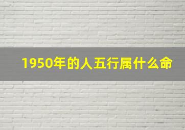 1950年的人五行属什么命