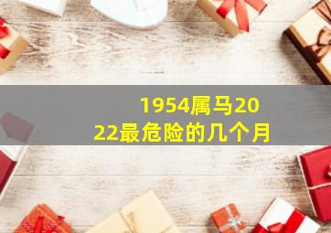 1954属马2022最危险的几个月