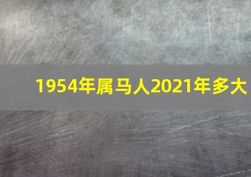 1954年属马人2021年多大