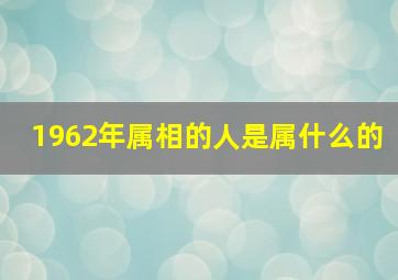 1962年属相的人是属什么的