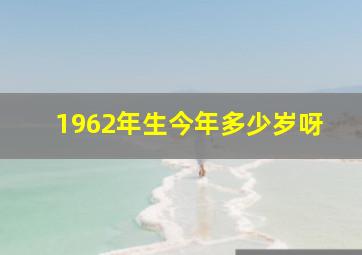 1962年生今年多少岁呀