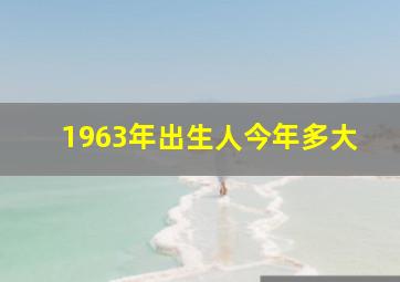 1963年出生人今年多大