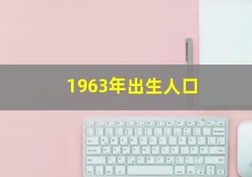 1963年出生人口