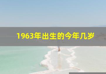 1963年出生的今年几岁